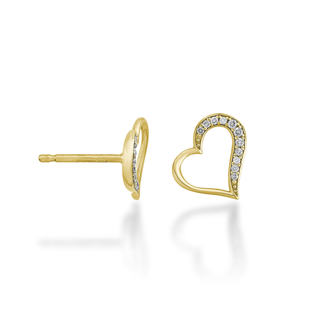 Mikiko vagy 18k szív sima sárga arany átm. ct.0.08 MO5059O1BR008