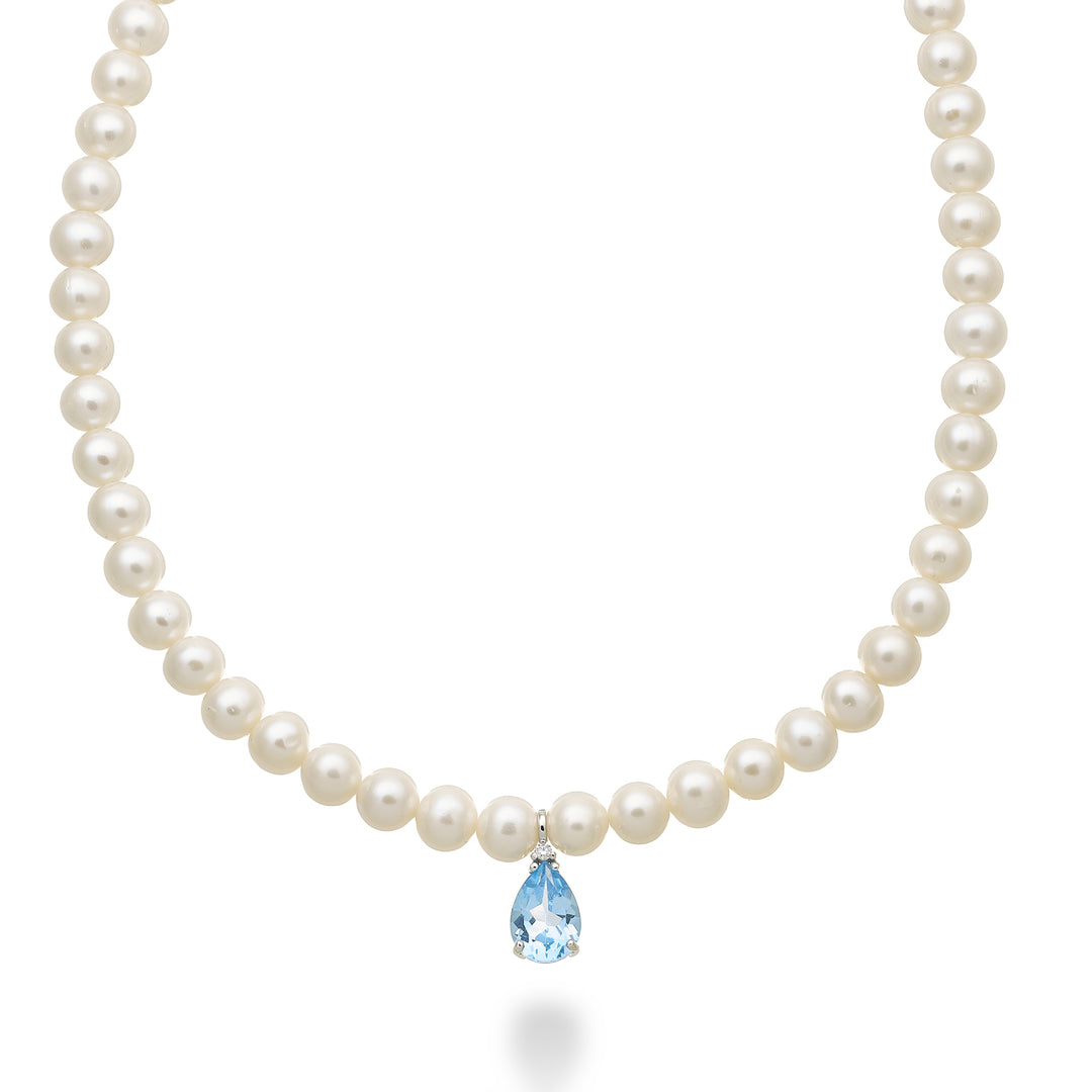 Mikiko cl 18k fw 6/6,5 blauer Schweizer Topas Tropfen 10x7 ct.2,30 Durchm. 0,02 ct Federring MC1577O4TPSW60