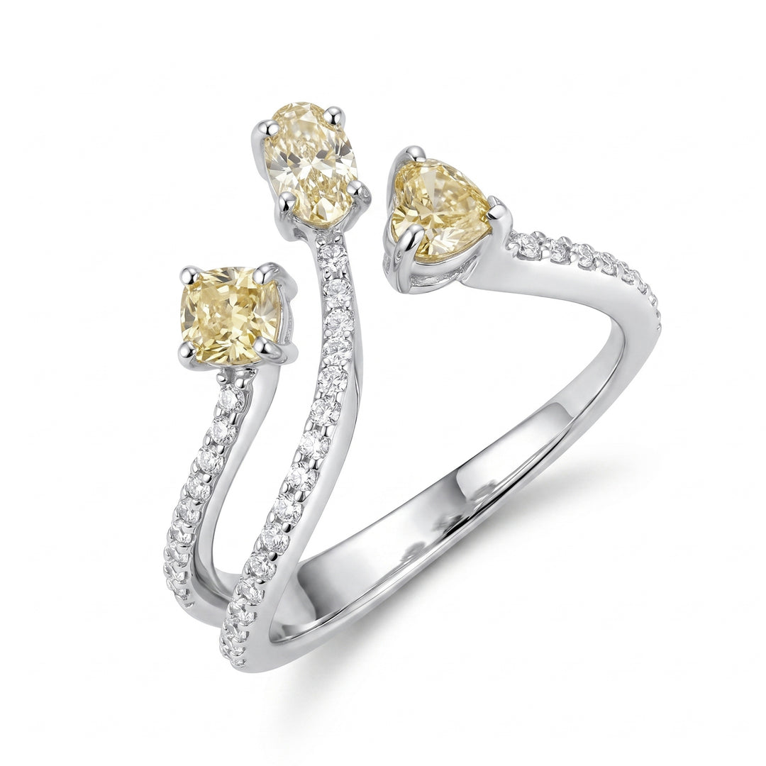 Golay fancy diamanten ringvorm diamanten op de schacht AMP861DFYB-26103110162
