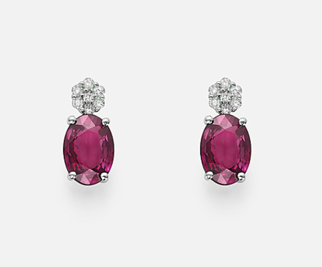 Mikiko ή 18k οβάλ ρουμπίνι 7x5 ct.1,80 διάμ. ct. 0,08 MO5014O4RBC