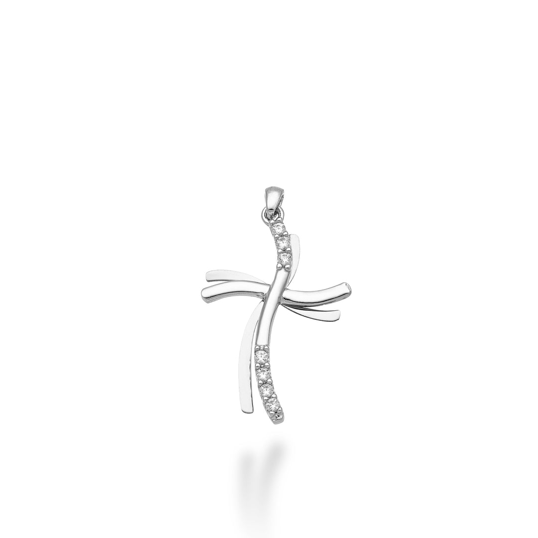 Nihama pe 18k 0,07 ct valkokulta risti 1,8 cm NP5016O4BR007