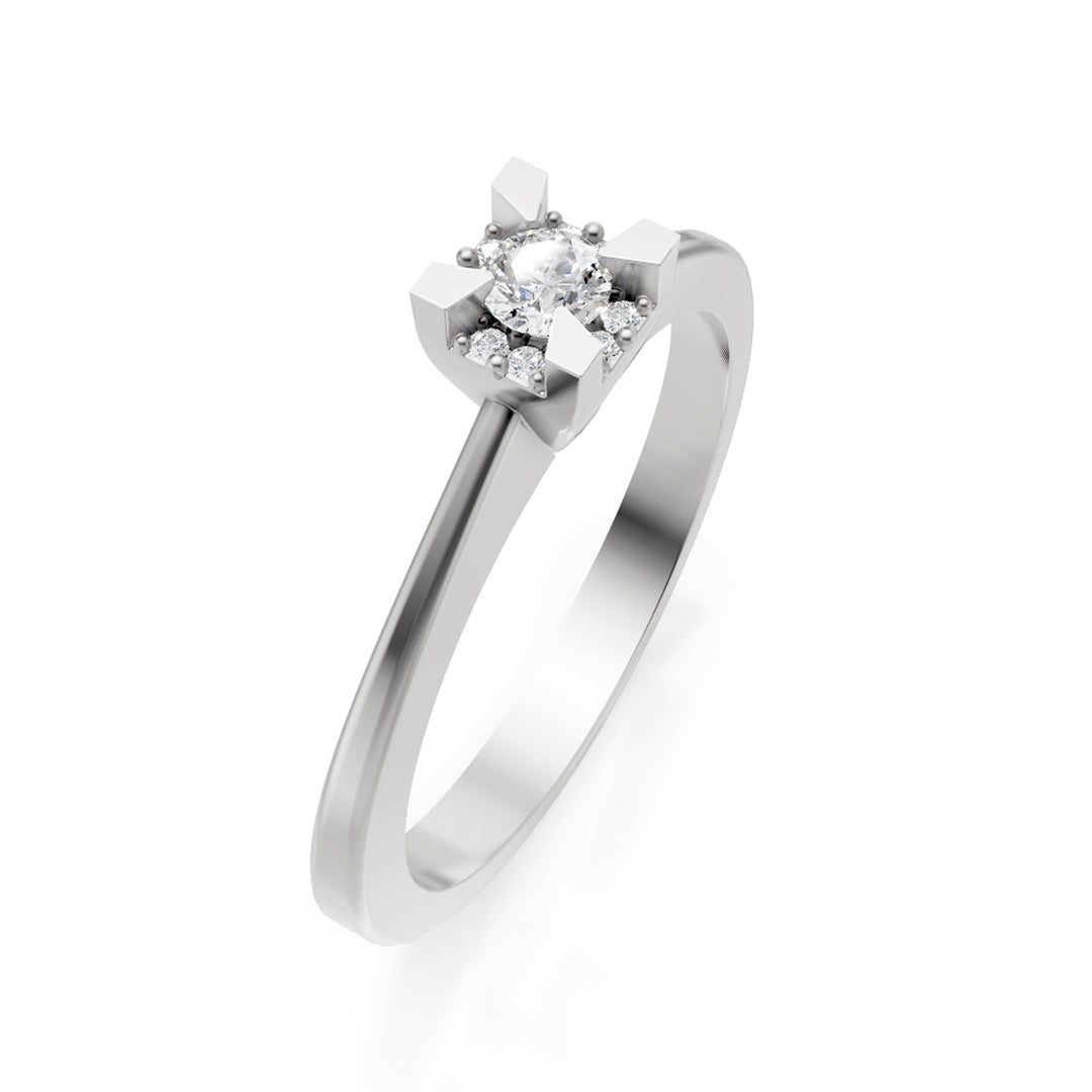 World Diamond Group ring diamanter mellem stifterne skaft lis cen.0.18ct ASL00XDI020-25027110067