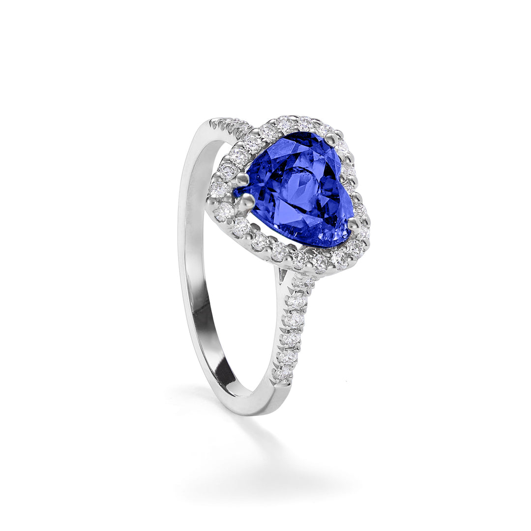 Golay tynne ringdiamanter og turmalin 7x7 hjerte ACLC061DITO2-24120110004