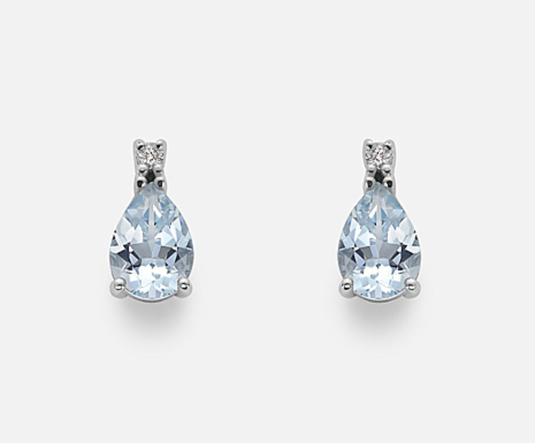 Mikiko or 18k acquamarina goccia 7x5 ct.0,86 diam. ct.0,02 MO5027O4AM