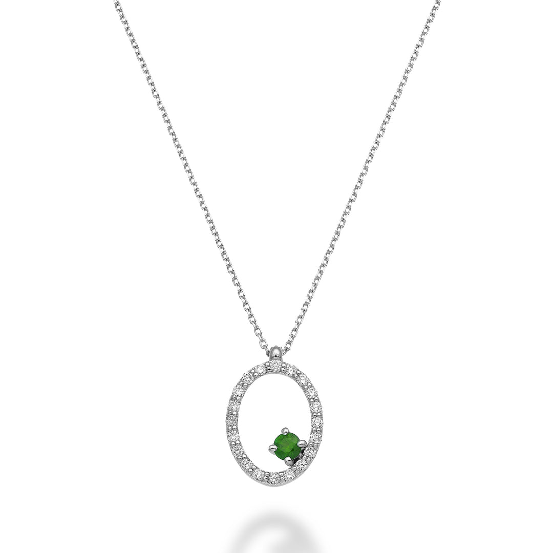 World Diamond Group cl 18k "oval" emerald n. κτ.0,07 διάμ. ct.0.15 GD5156O4SMN022