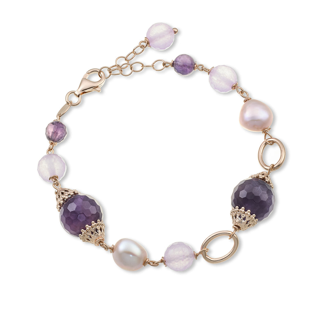 Nihama br ag925 fw bar. mu 9/10 Amethyst 12 mm lila Jade 8 mm NB7473A3FDMU910