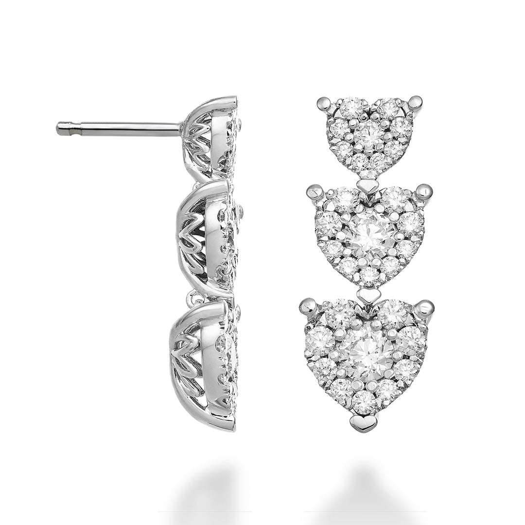 Golay multi-stone hjärta trilogi hänge örhängen OCMTR001DI30-23031110041