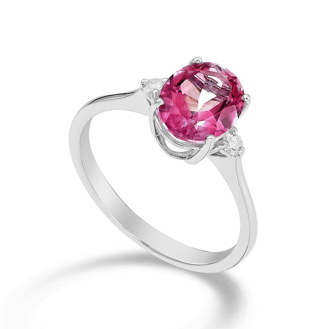 Mikiko en 18k oval rosa topas 7x9 ct.2,10 diam. ct.0,08 MA5143O4TPPK