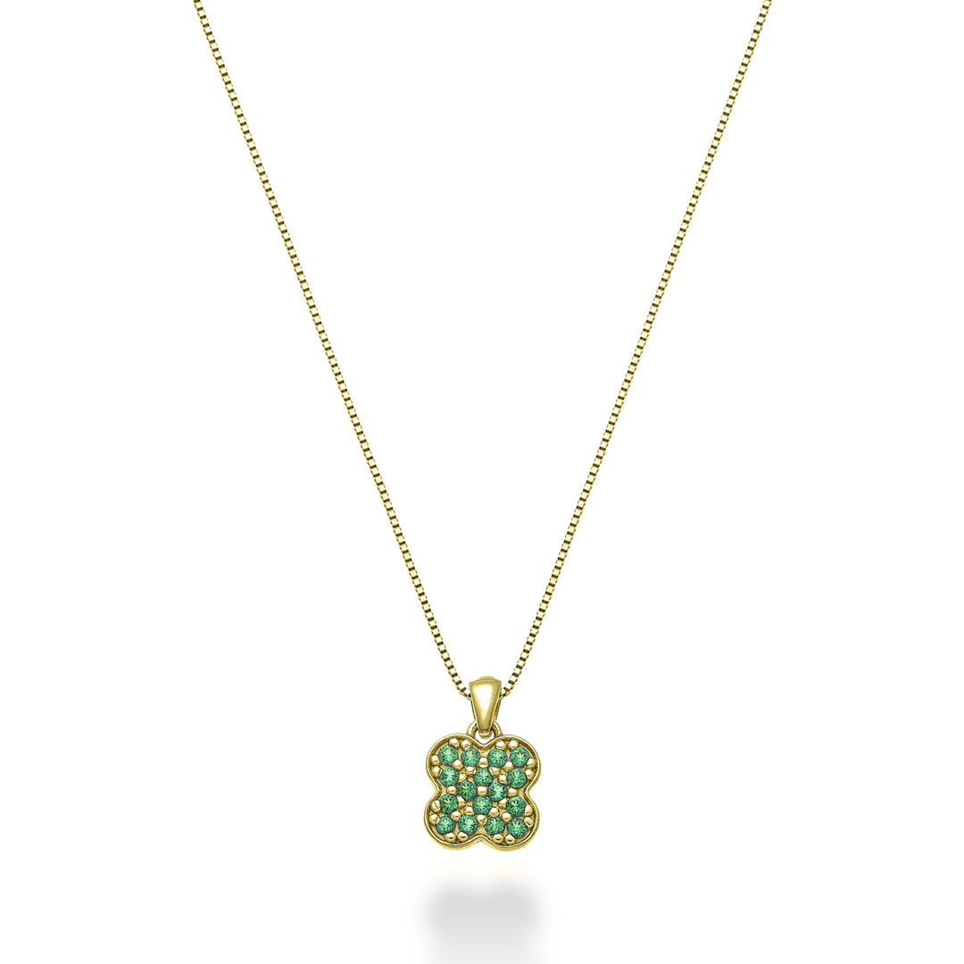 Mikiko cl 18k neliapila smaragdit 0,07 ct keltakulta MD5163O1SMR