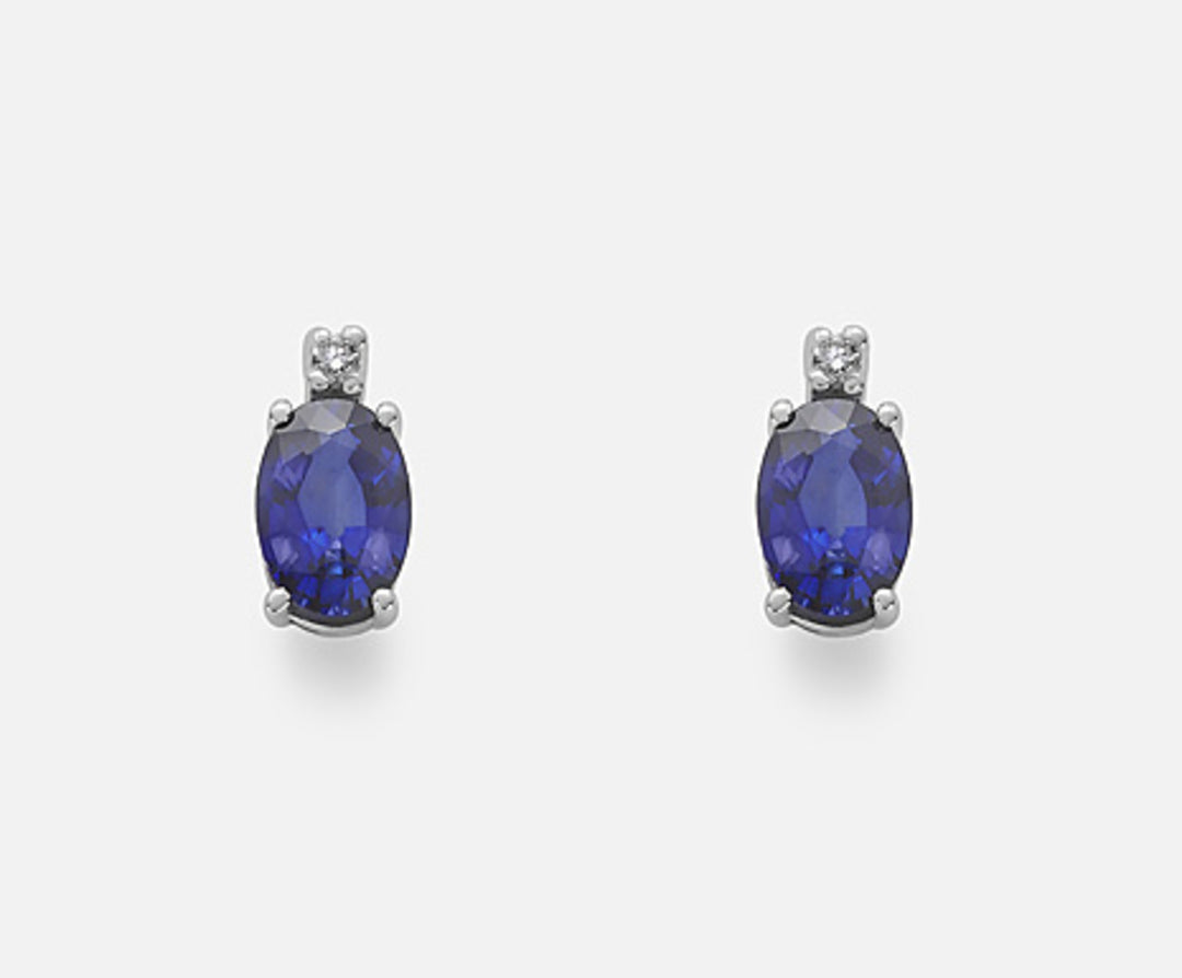 Mikiko eller 9k oval safir 6x4 ct.0,80 diam. 0,02 ct MO5023R4ZFD
