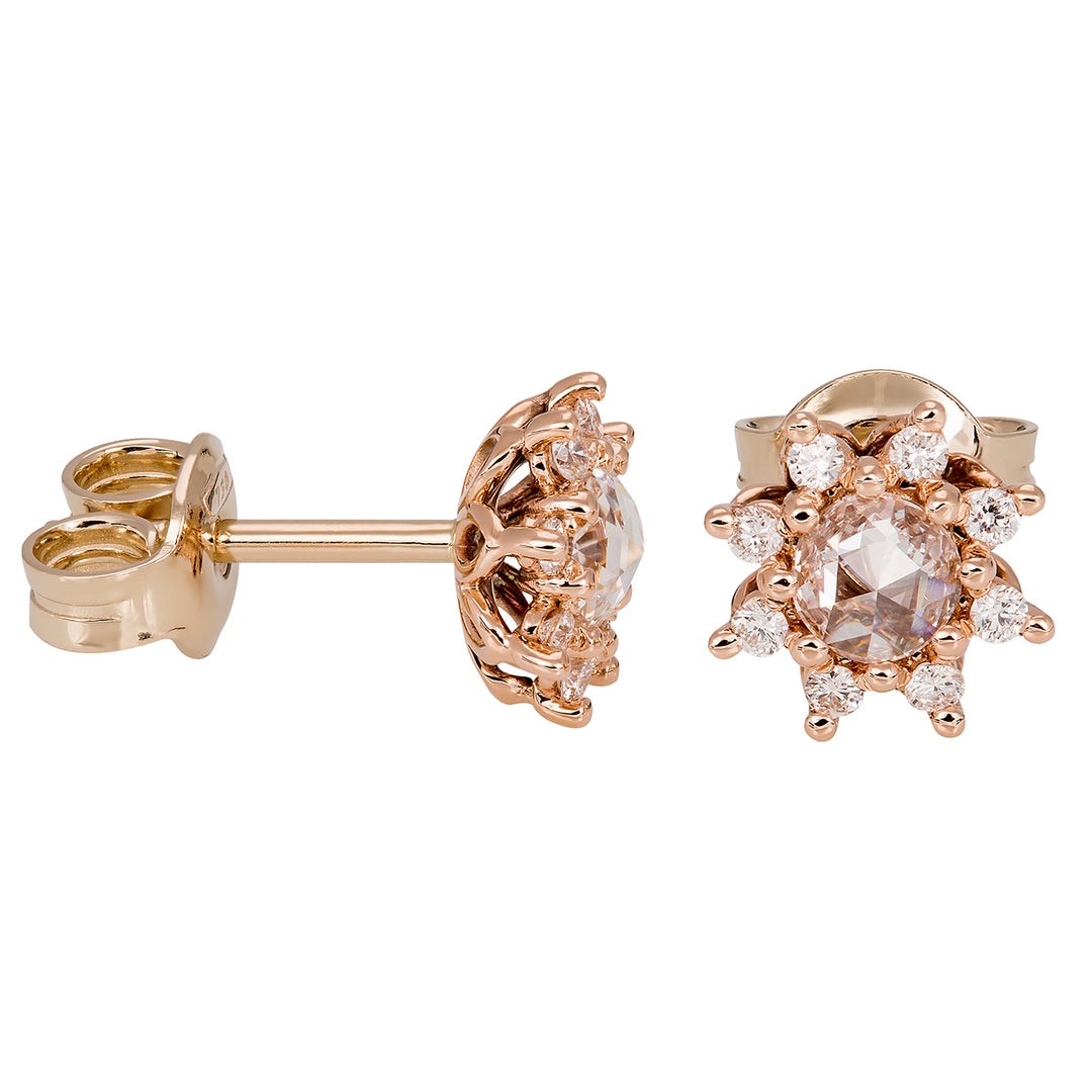 Pendientes Golay flores talladas en rosa OPV010DI-17257110086