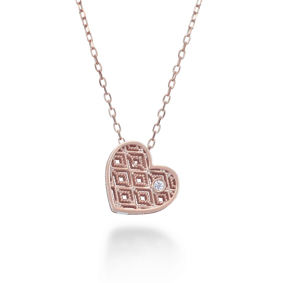Nihama cl 18k rose gold szív átm. ct.0,01 NDHEART3