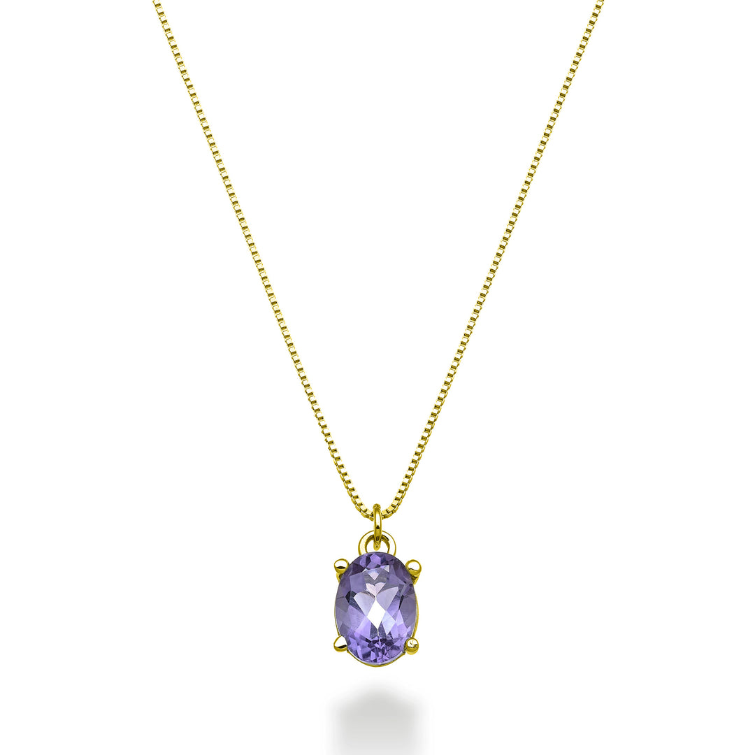니하마 cl 18k 타원형 자수정 7x5 ct.0.60 옐로우 골드 ND5141O1AMET