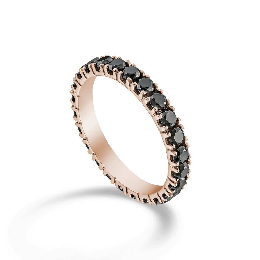 Golay Fingerring d. Schwarz ct 3,00 Roségold Größe 21 AETL022BK200R-21-23164110086