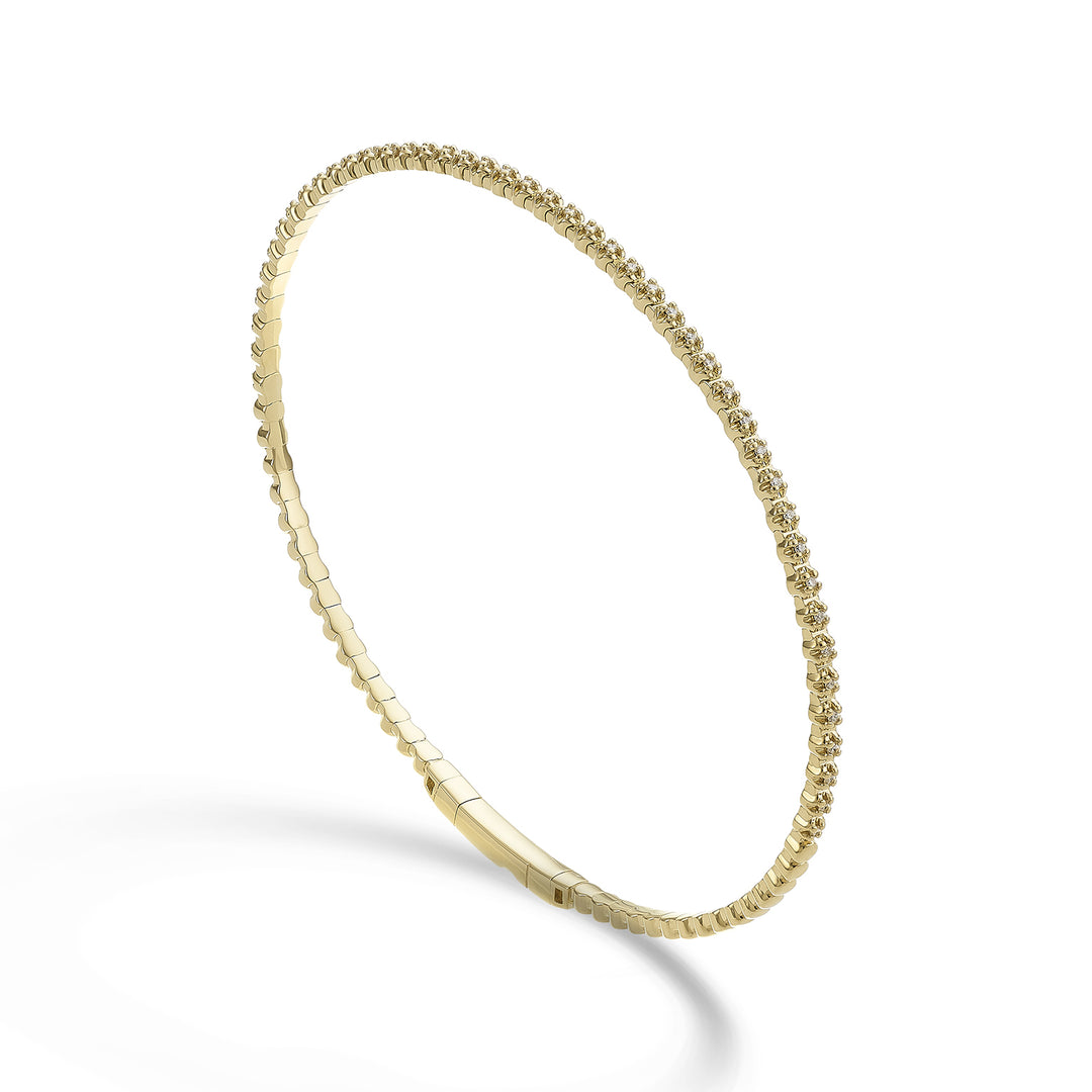 Golay br 18k tenis flex jumătate de tură diam. Aur galben 0,12 ct 17 cm GBFLEX005DIO1