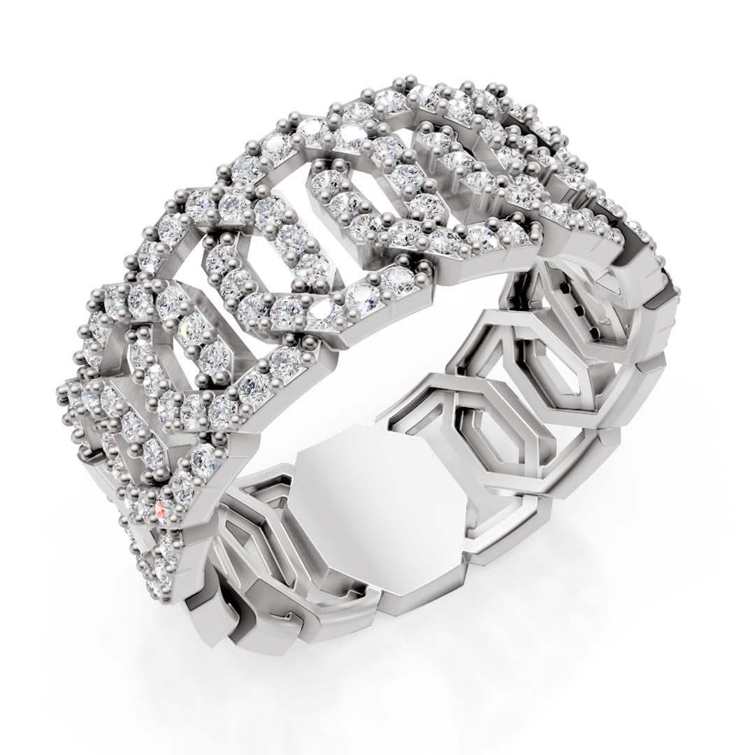 Golay kleine bandring met 8 elementen met diamanten AFS465DI2B-24185110019