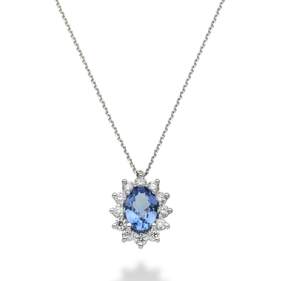 Mikiko cl 18k tanzanite n. oval 7x5 ct. 0,60 diam. 0,30 ct MD5048O4TZN