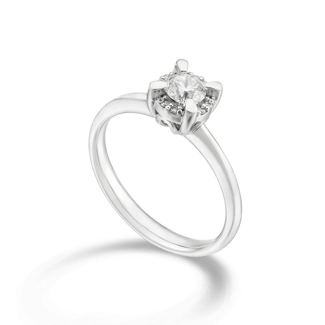 World Diamond Group solitaire ring diam between prongs, cen. 0.04ct ASLC421DI04-24128110037
