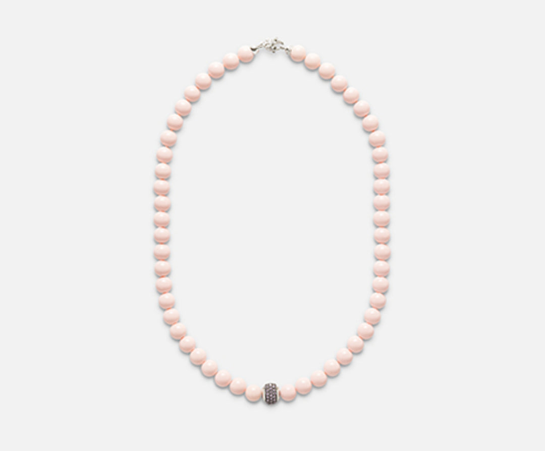 Mikiko cl ag925 aggloméré de corail rose 8mm 45 cm MC7107A4CORALLO
