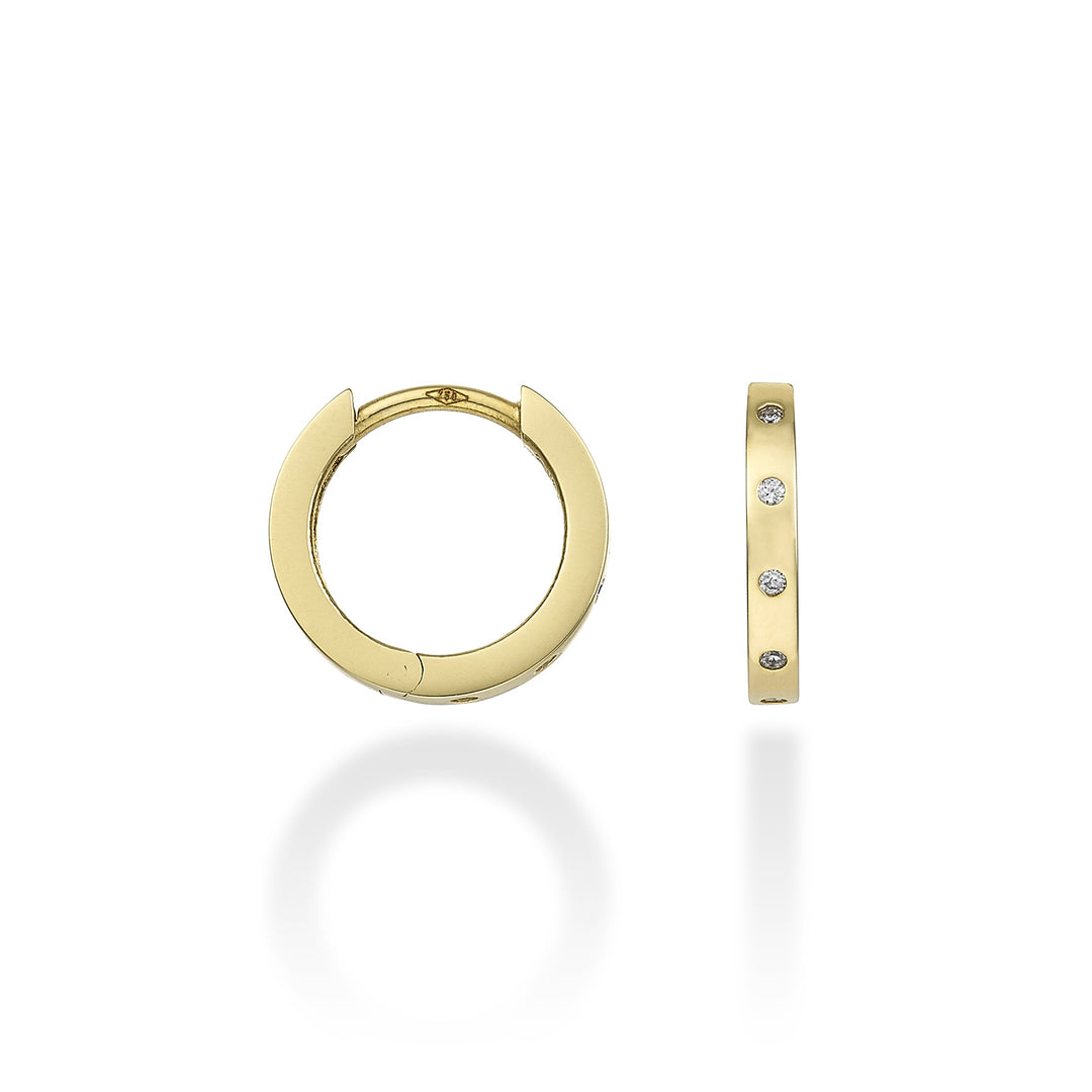 Nihama o spot redondo de 18k diam. Oro amarillo de 0,05 ct diám. este. 12mm NO5063O1BR005