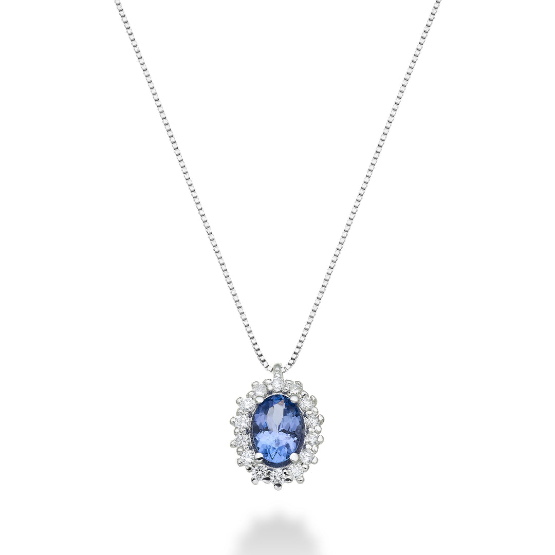 Nihama cl 9k tanzanite n. ovale 6x4 ct.0,38 diam. ct.0,13 ND5086R4TZN
