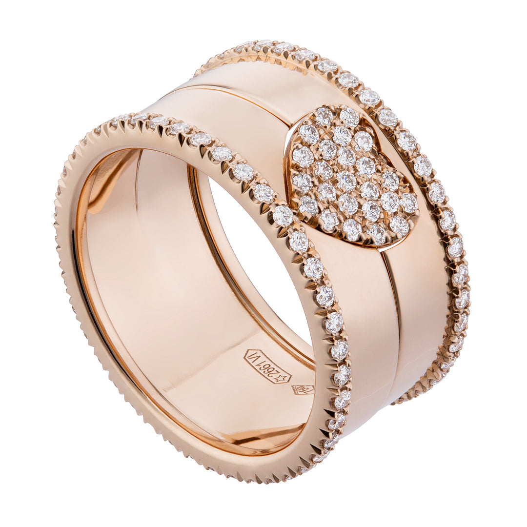 Golay prsten love me heart band diamanty celkem ct. 0,66 AFC005DI-19010110015