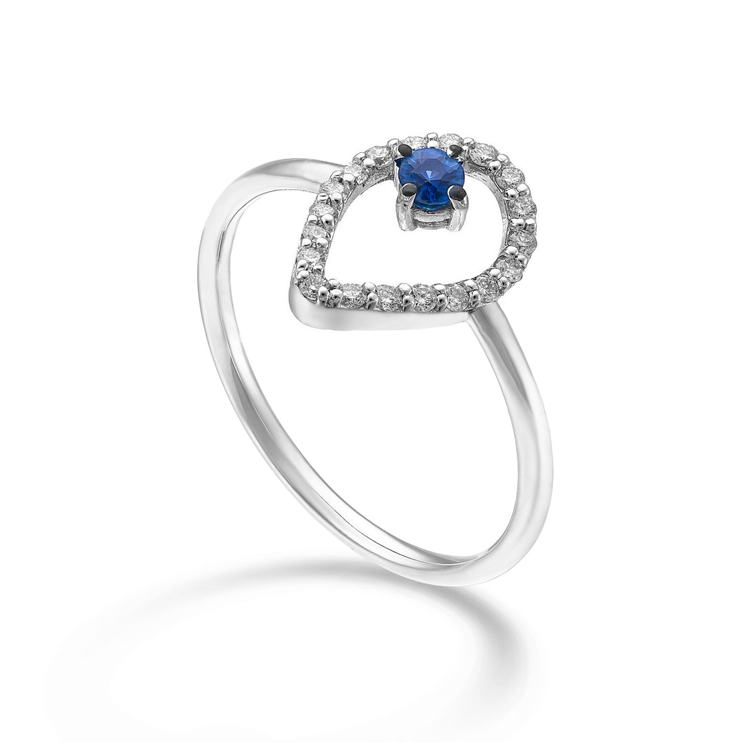 World Diamond Group 18 ayar "damla" safir n. 0,11 ct çap 0,14 ct GA5185O4ZFN025