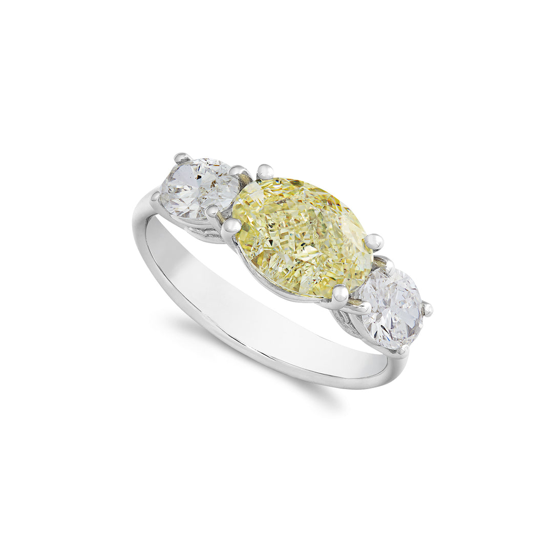 World Diamond Group τριλογία οβάλ διαμάντια cen fancy 2,51 ct ATRSOV004DIFY-22307110055