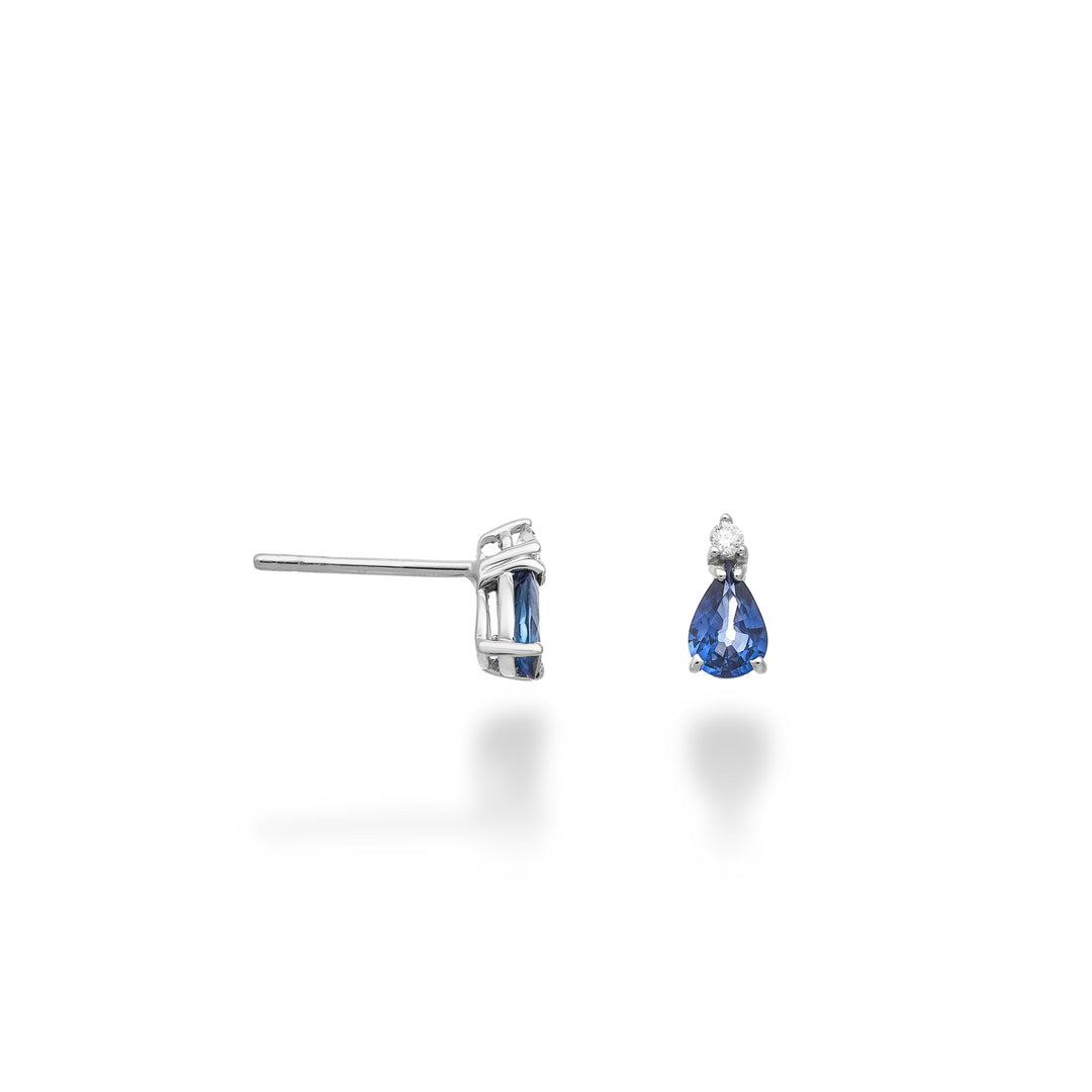 Mikiko or 18k sapphire drop 6x4 and diamond MO5170O4ZFD
