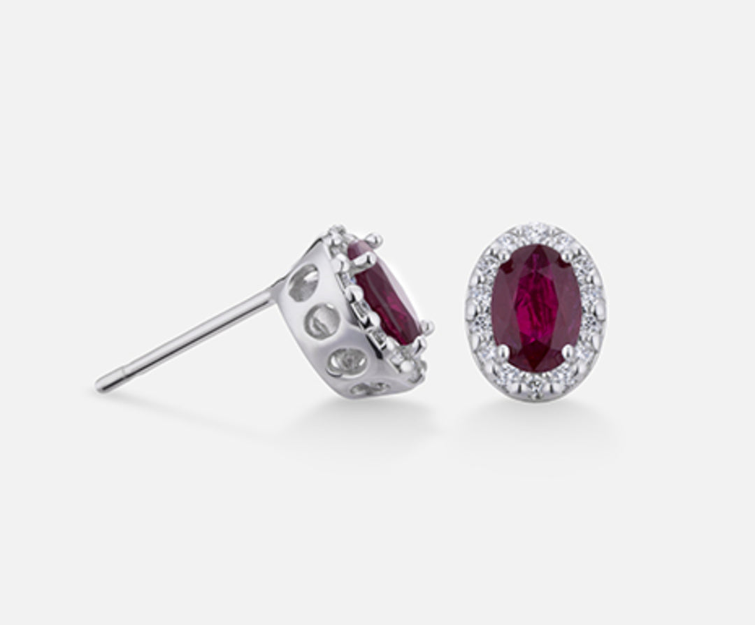 Mikiko o rubí de 18k n. ovalado 6x4 CT.1,04 dia CT.0,18 MO5038O4RBN104