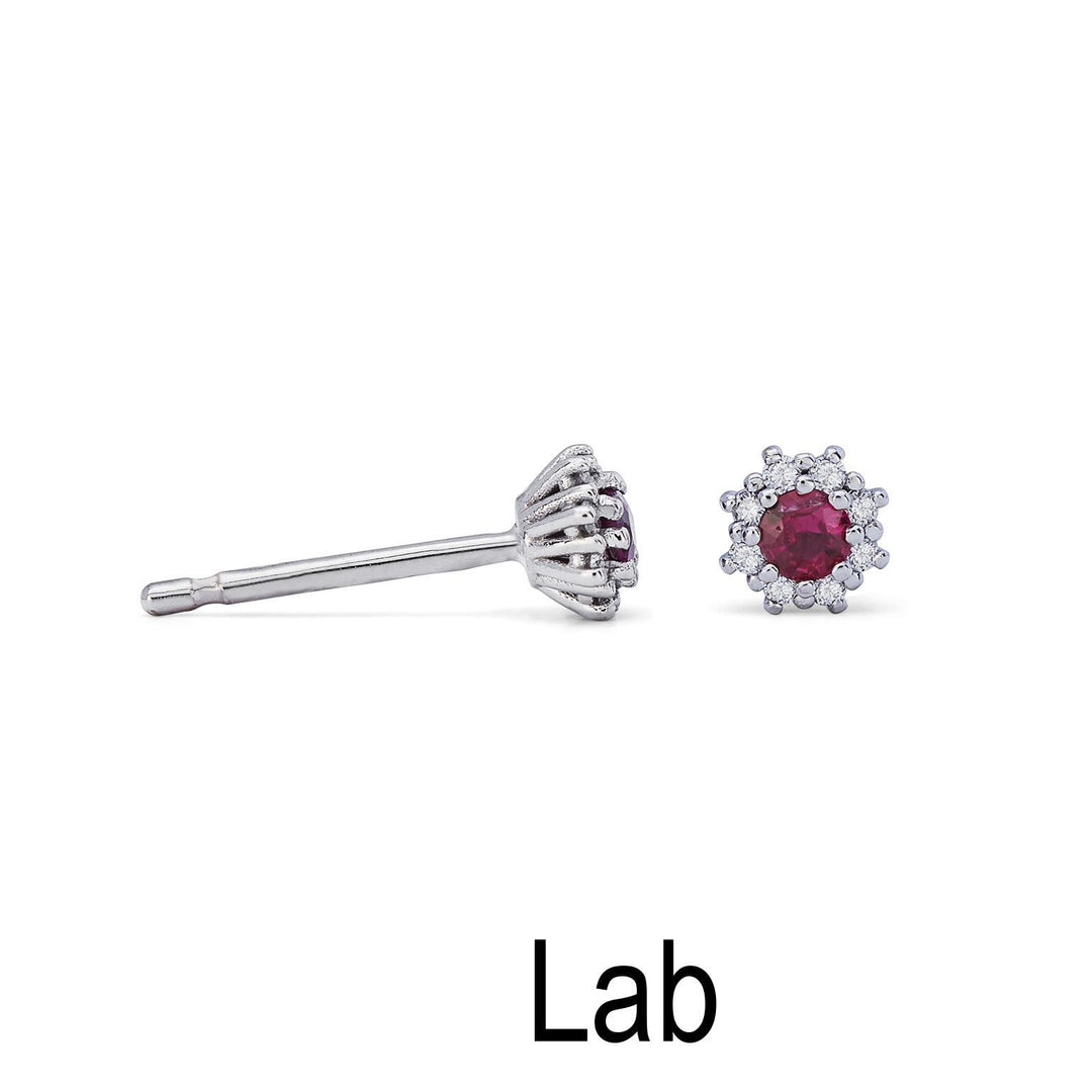 Mikiko o rubí de laboratorio de 18k ct.0,16 diam. 0,08 ct talla 1 MO5066O4RBL016