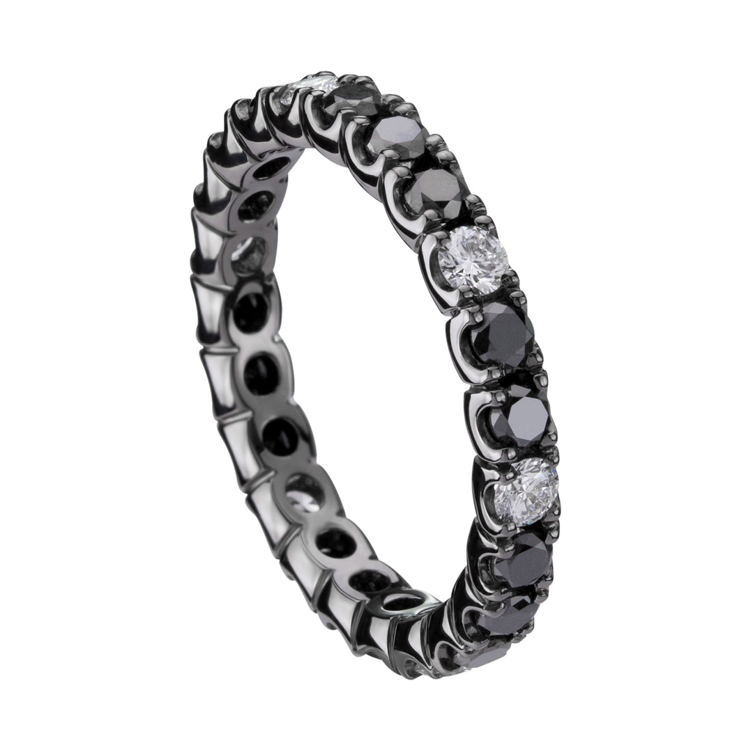 Golay anello girodito diamanti neri e bianchi AFP1201NDI-17335110116