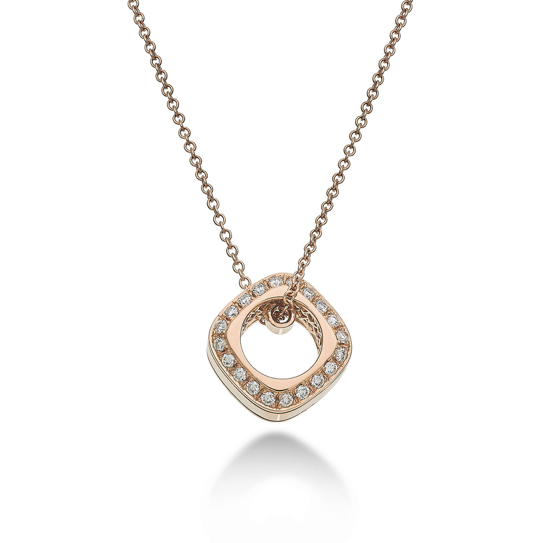Gargantilha Golay light cube com pingente de diamante GCUBET002DI1-23111110055