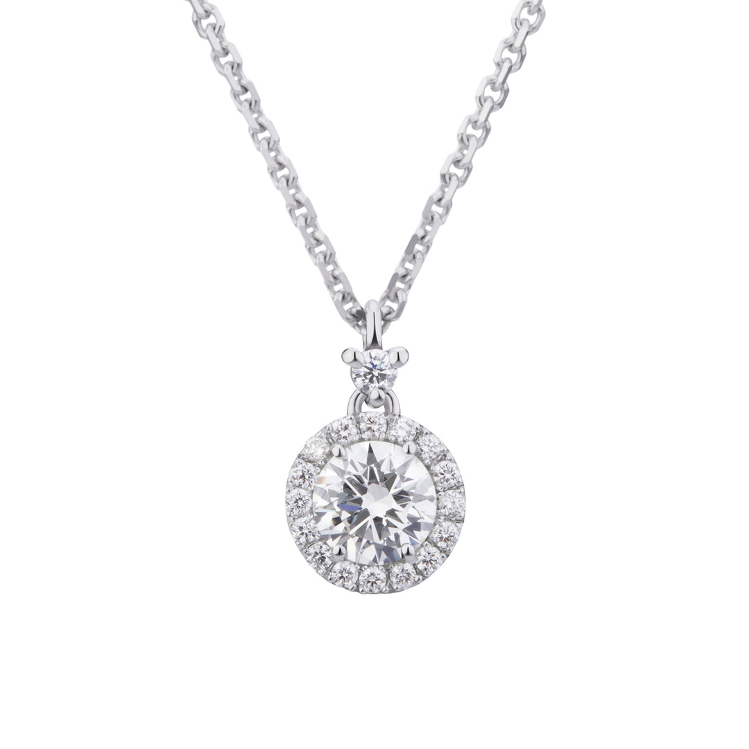 World Diamond Group-halsband med central diamant 0,10 ct och kontur PCT008DI10PT-25167110099