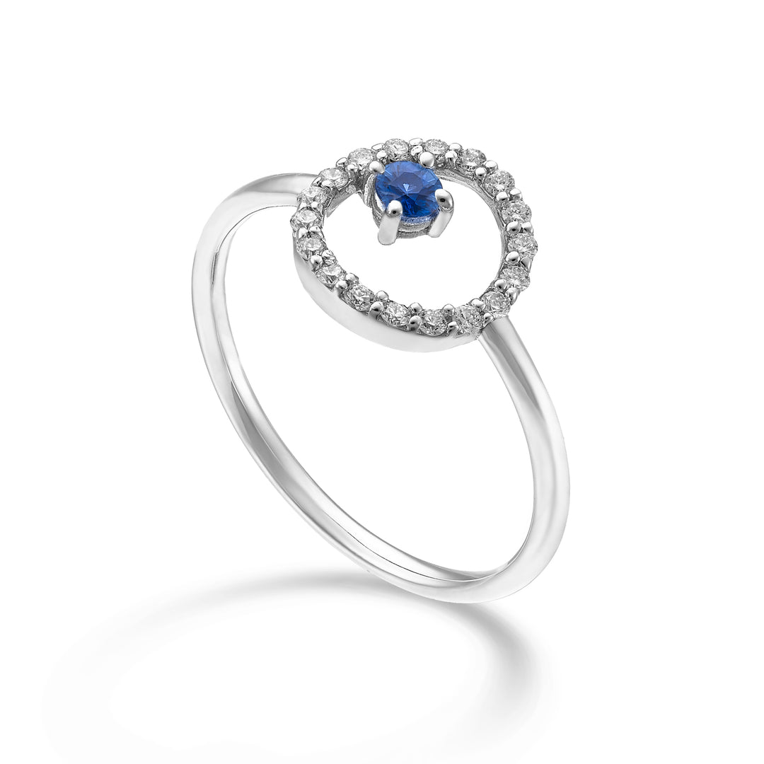 World Diamond Group 18k "kulatý" safír č. Průměr 0,11 ct 0,14 ct GA5184O4ZFN025