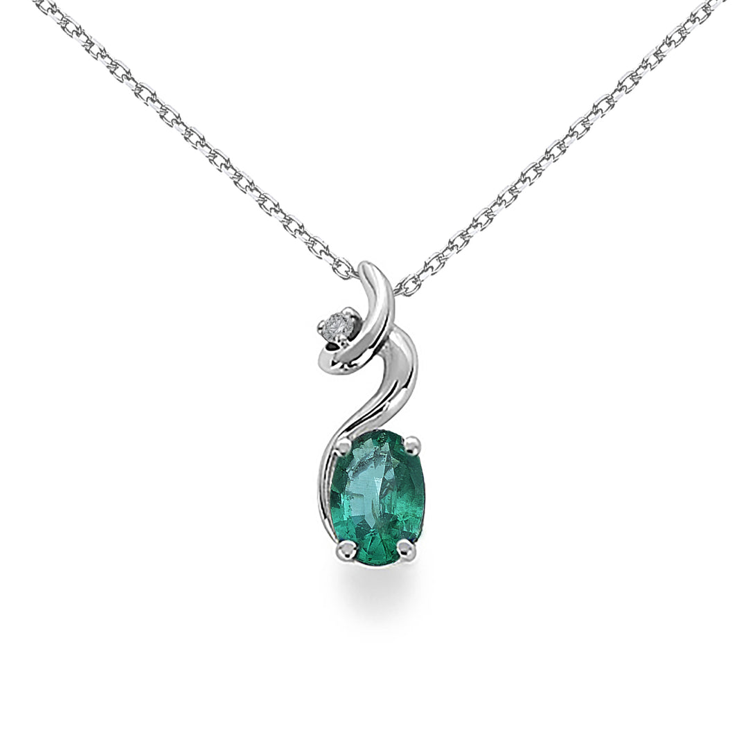 Mikiko cl 18k smaragd n. oval 6x4 ct.0,50 diam. ct.0,01 MD5024O4SMN050
