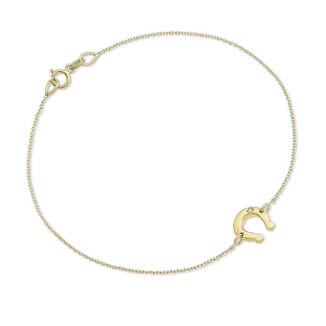 Mikiko br 18k hoefijzer 0,01 ct geelgoud MB5046O1BR001