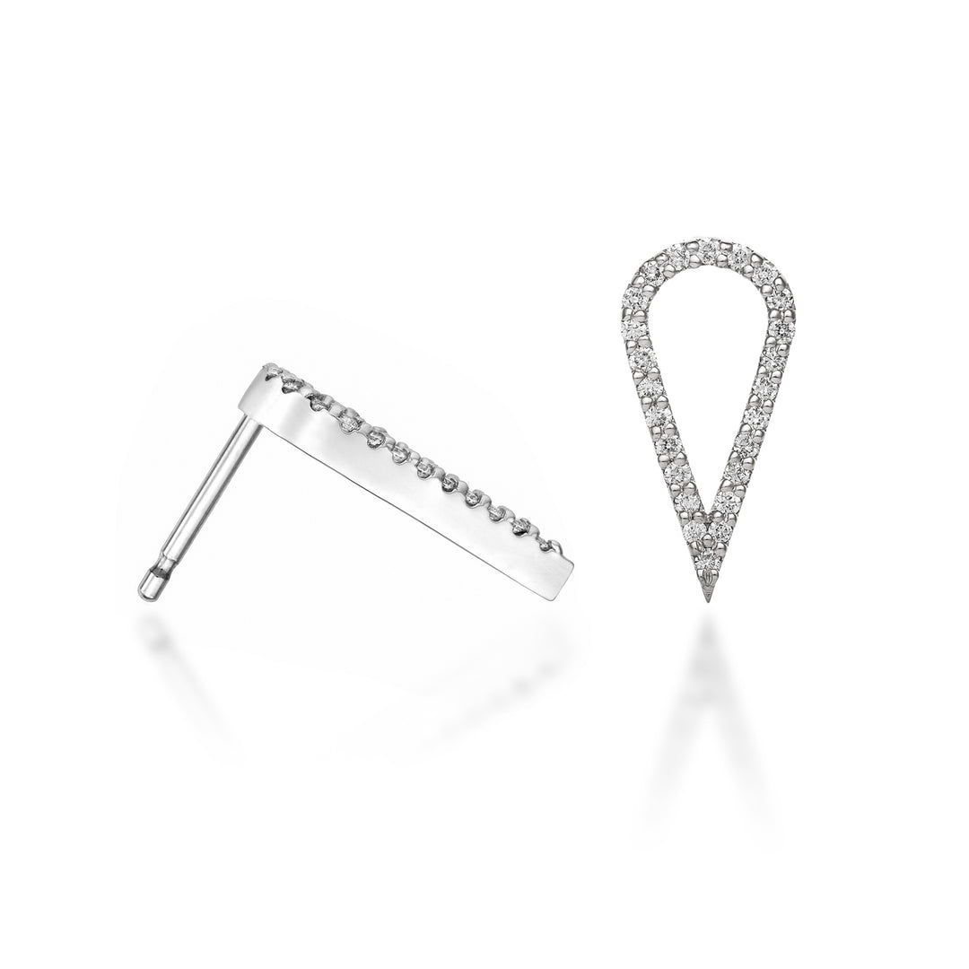 Golay o geometrías en forma de gota de 18k diamantes 0,29 ct oro blanco GOFGOC01DIO4