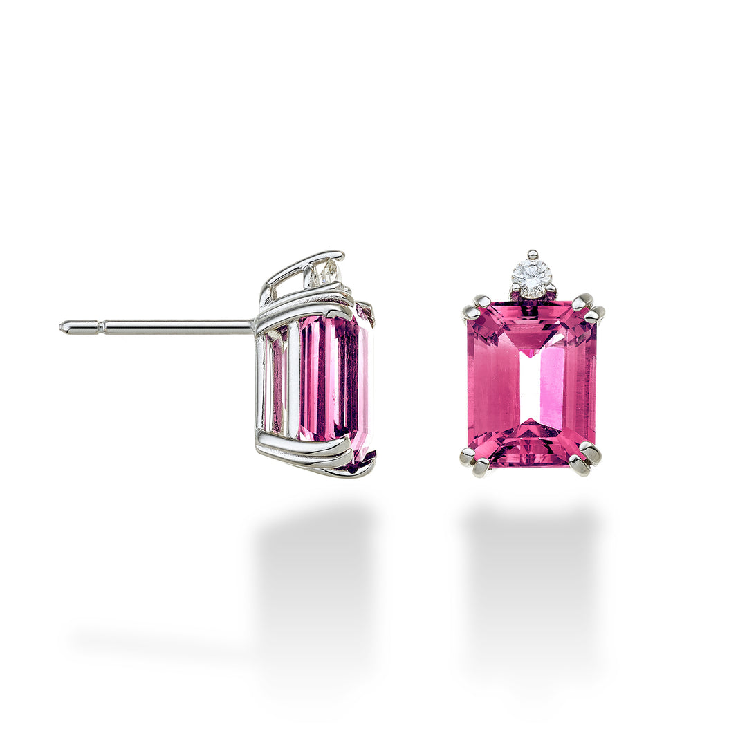 Nihama o topacio rosa octogonal 18k 7x9 ct.5,20 diam. ct.0,08 NOCL090DITPPK4O4