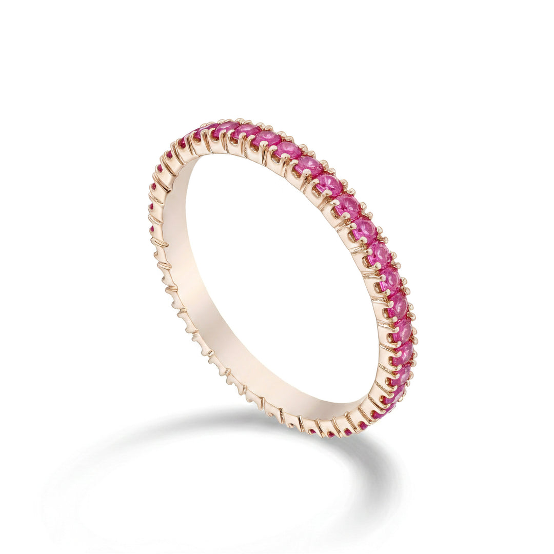 Bague Golay gyrodito avec or rose et saphirs roses taille 14 AETL022ZP075R-14