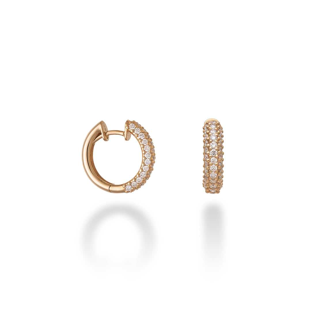 Golay orecchini brillanti pave in oro rosa ONE2736R-24267110070