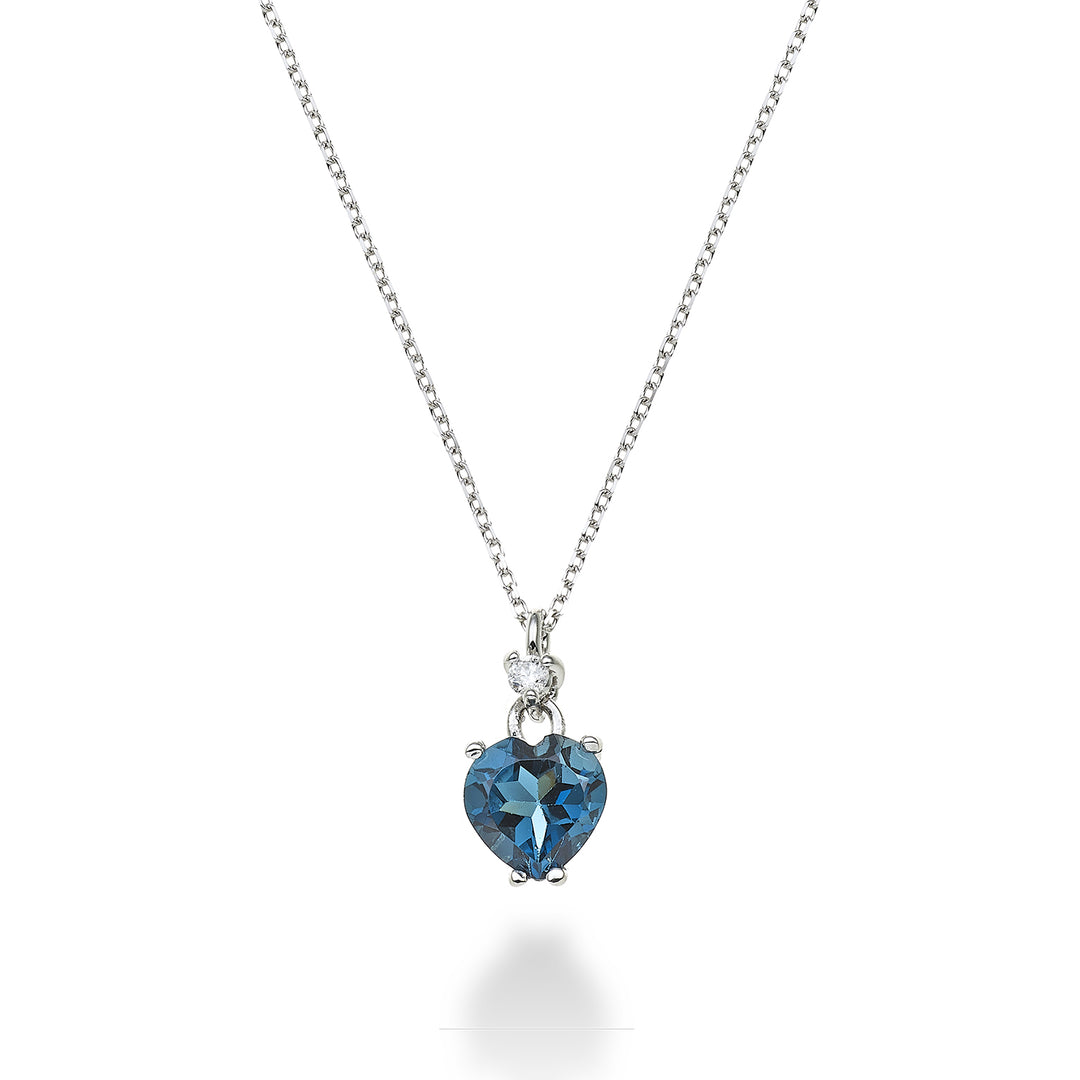 Mikiko cl 18k London blue topaz serce 6x6 ct.0,85 śr. ct.0,02 MPCL198DITPBL66O4