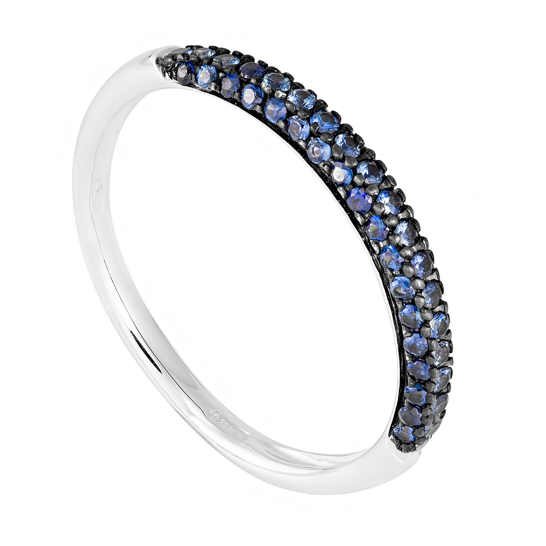Golay eternity prsten 1/2 otáčky vydláždit modré safíry 0,36 ct AFMG007ZB-18333000035