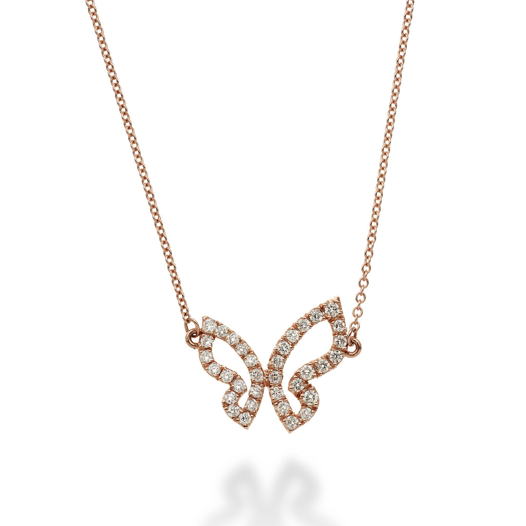 Golay mariposa choker stor sommerfugl og diamanter GFFA001DI-23293110049