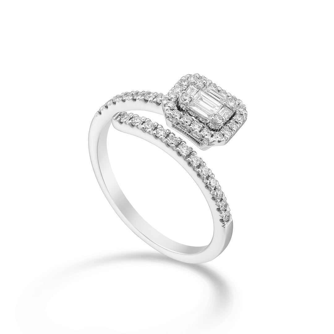 World Diamond Group un 18k contrairement au diam. tepper et rond ct. total 0,42 - or blanc GA5199O4BR042