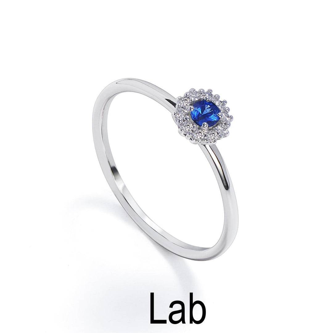 Nihama um laboratório de safira 18k ct.0,12 diam. 0,07 ct tamanho 2 NA5140O4ZFL012