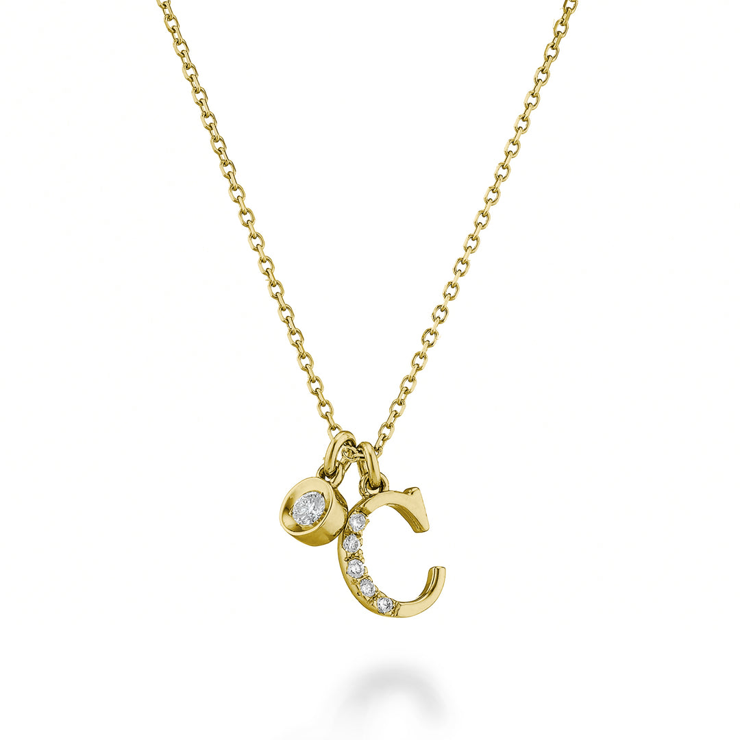 Golay cl 9k letra c oro amarillo diam. ct.0,06 GPLCDR1