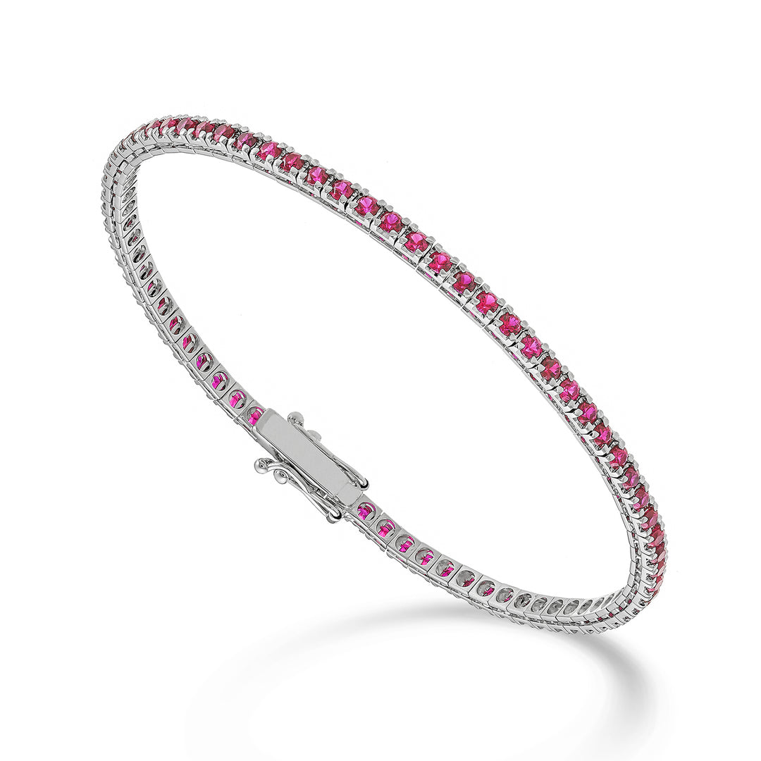Nihama br tennis 18k rubiner 2,90 ct diamanter 0,22 cm 17,5-71 inställningar NBTQ250RBRDIO4