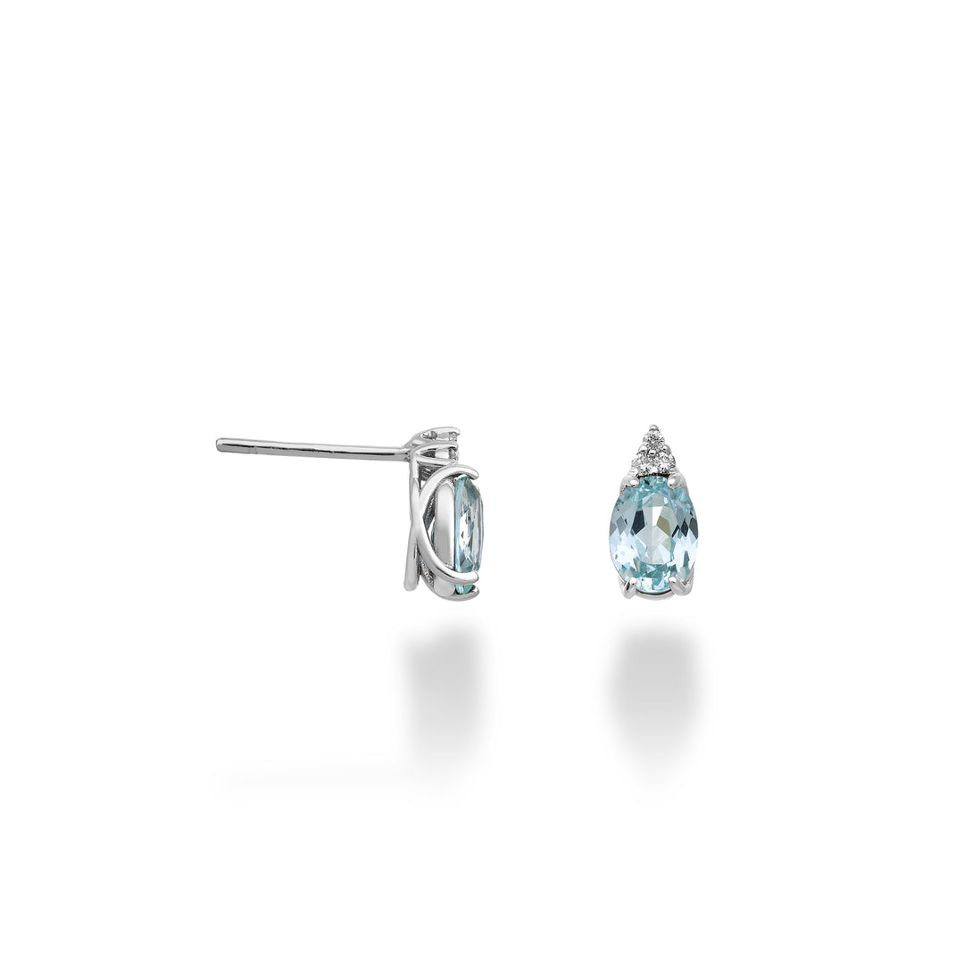 Mikiko veya 18 ayar oval paraiba turmalin 7x5 ve üç elmas MO5172O4PAR