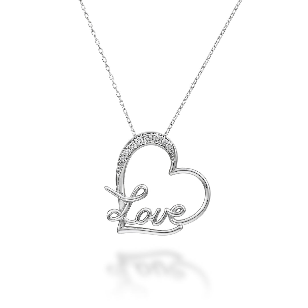 Mikiko cl 18k heart love white gold diam. ct.0.07 MD5082O4BR007